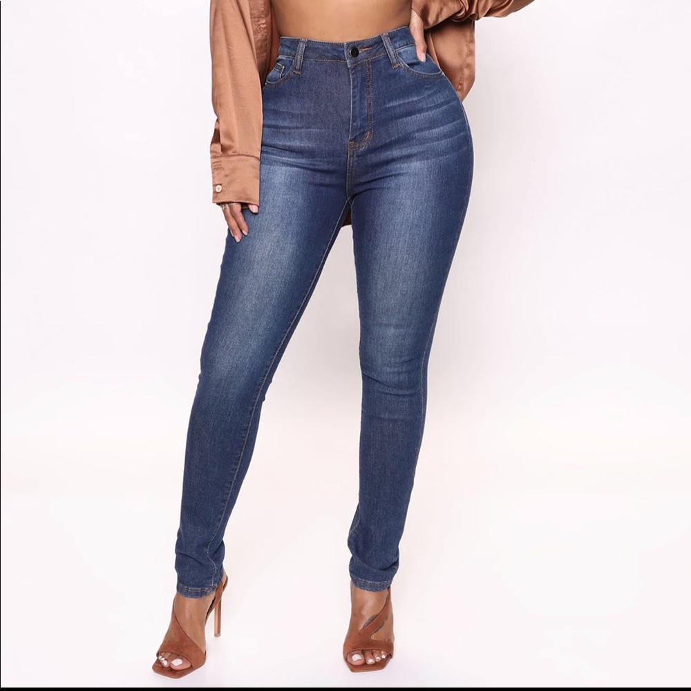 Fashion Nova Jessica Skinny Jeans- Dark Denim | size 11 |